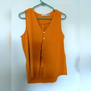 Women's Mustard Yellow Button Up Blouse